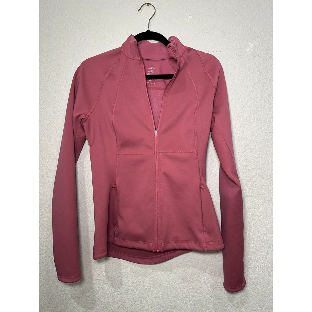 Sweaty Betty Power Workout Jacket Pink Full Zip Running Training SB8548‎ Small
